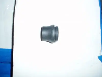 Black rubber grommet for a hole.
