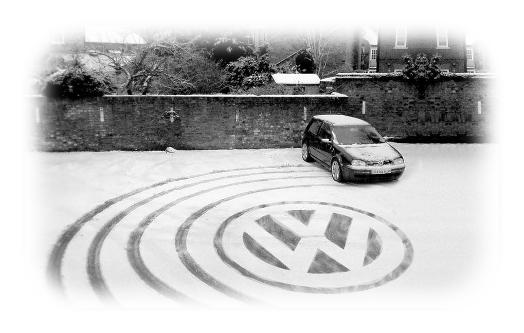 VW Golf in the snow