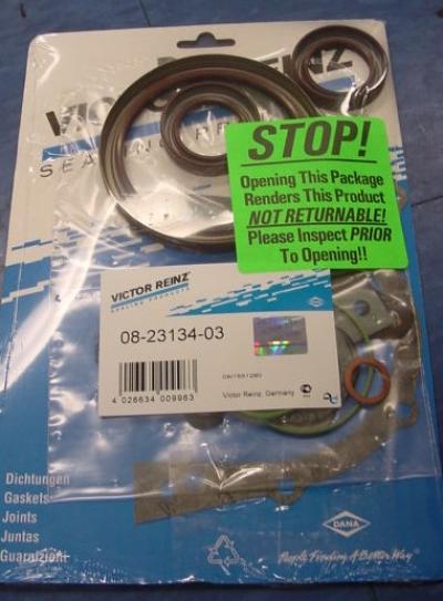 Gaskets in sealed packaging, not returnable.