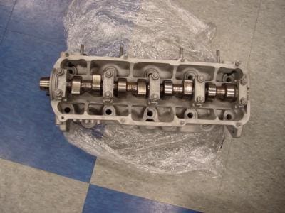 Engine cylinder head with camshaft.