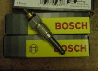 Bosch spark plug in packaging.